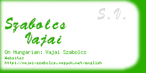 szabolcs vajai business card